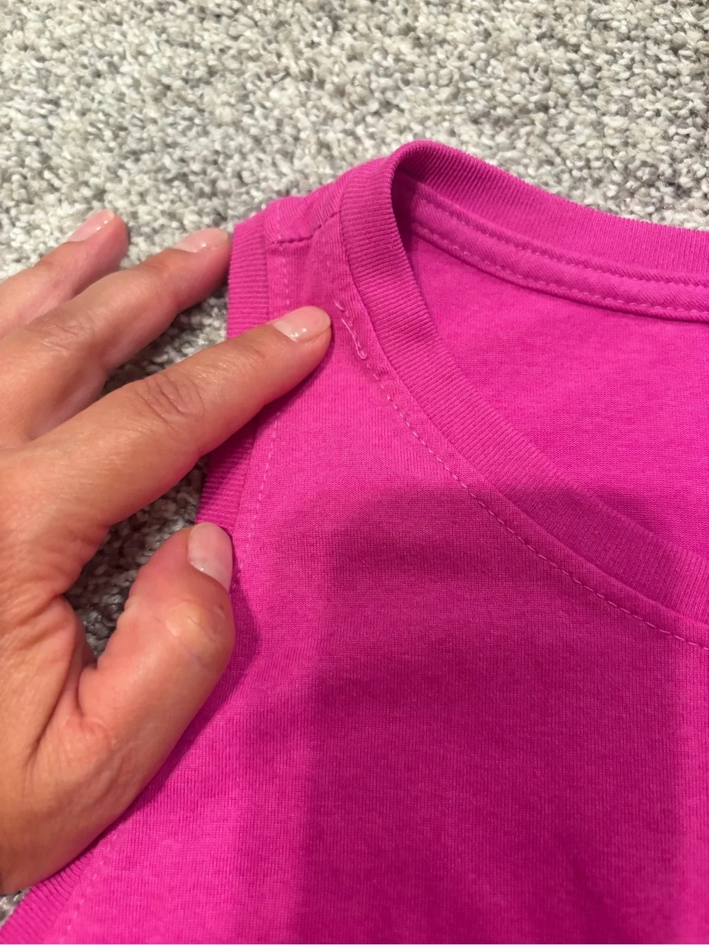 Nike Hot Pink Sleeveless Athletic Tank with Black Swoosh